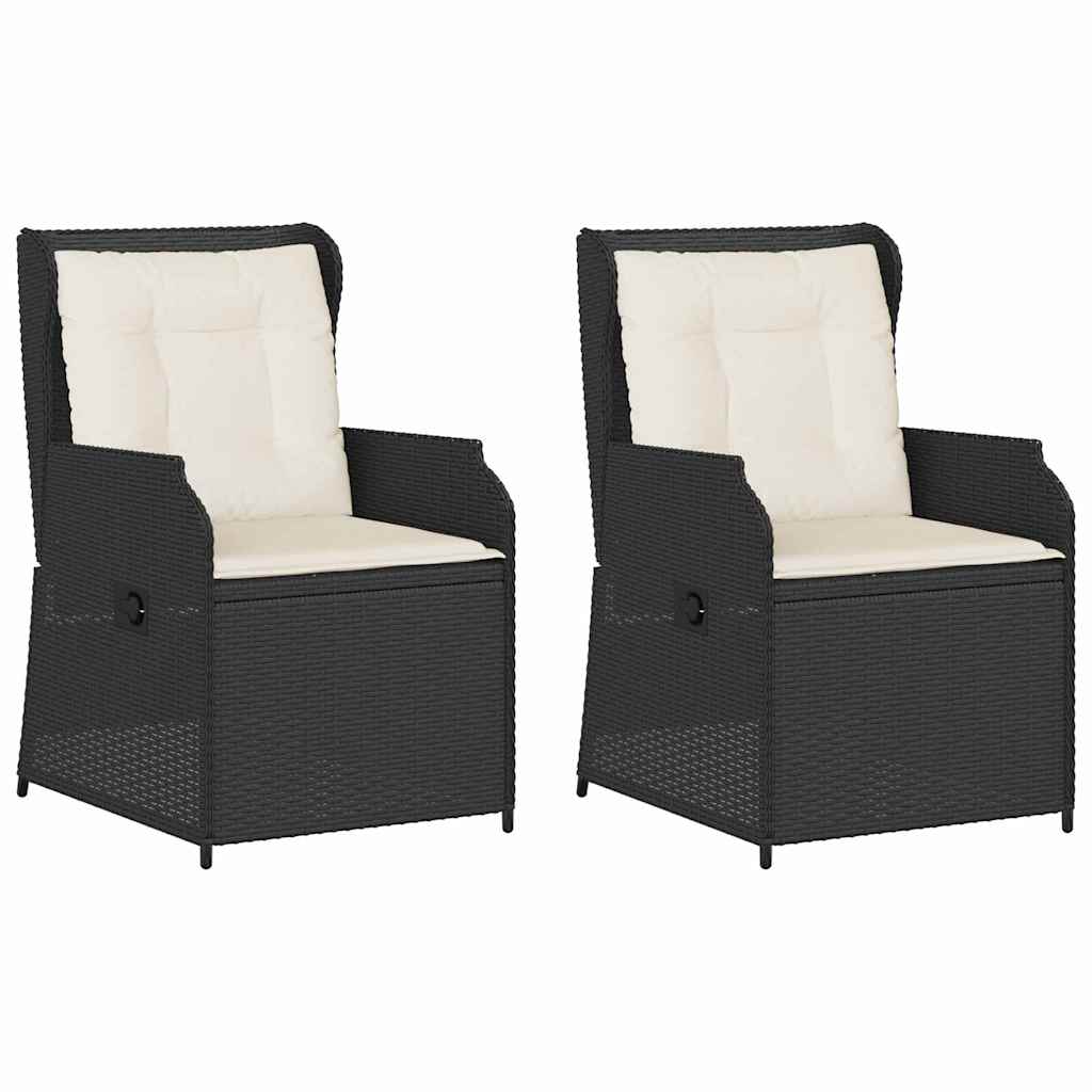 vidaXL Tuinbank met kussen 2 pcs Bruin Poly riet