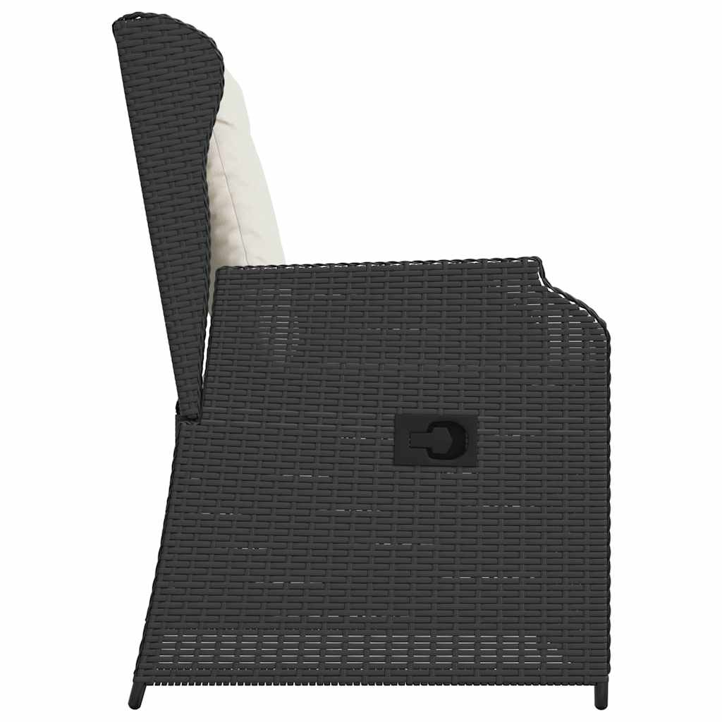 vidaXL Tuinbank met kussen 2 pcs Bruin Poly riet