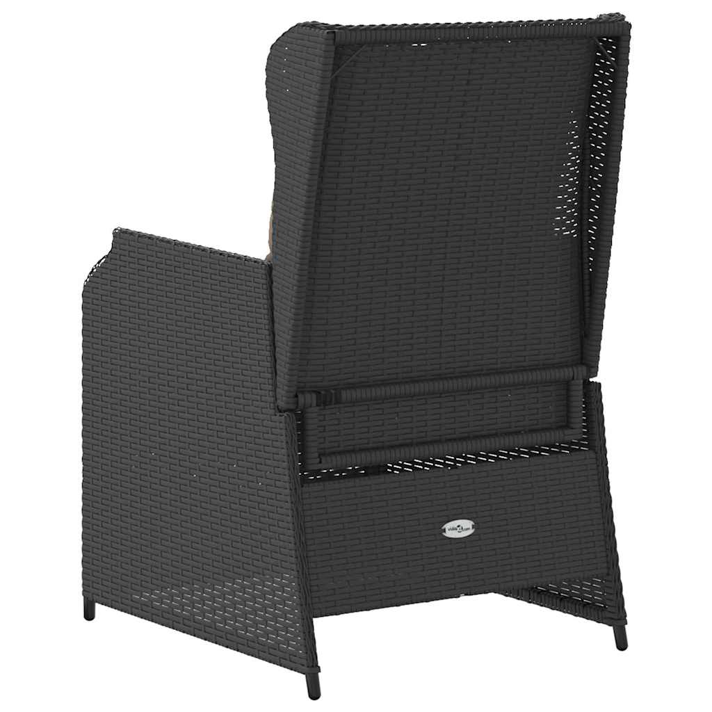 vidaXL Tuinbank met kussen 2 pcs Bruin Poly riet