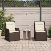 vidaXL Tuinbank met kussen 2 pcs Bruin Poly riet