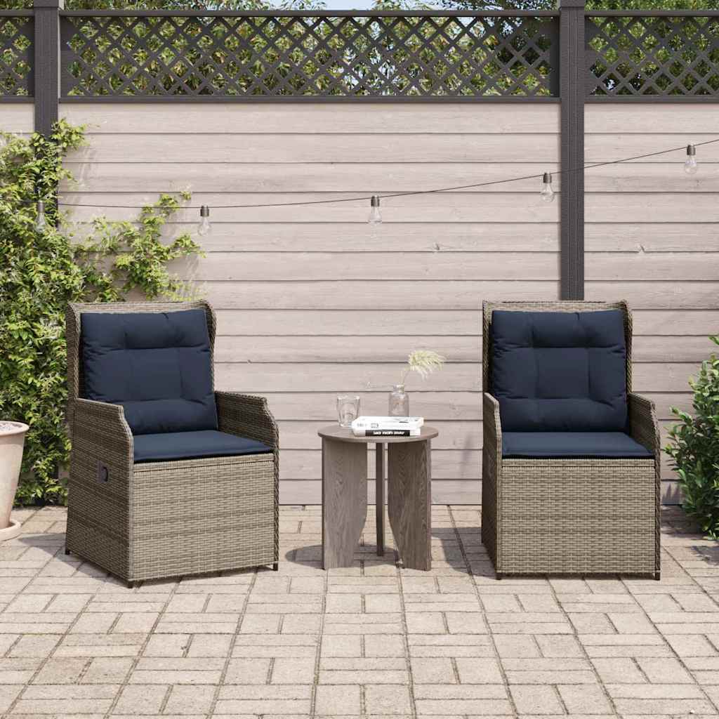 vidaXL Tuinbank met kussen 2 pcs Bruin Poly riet
