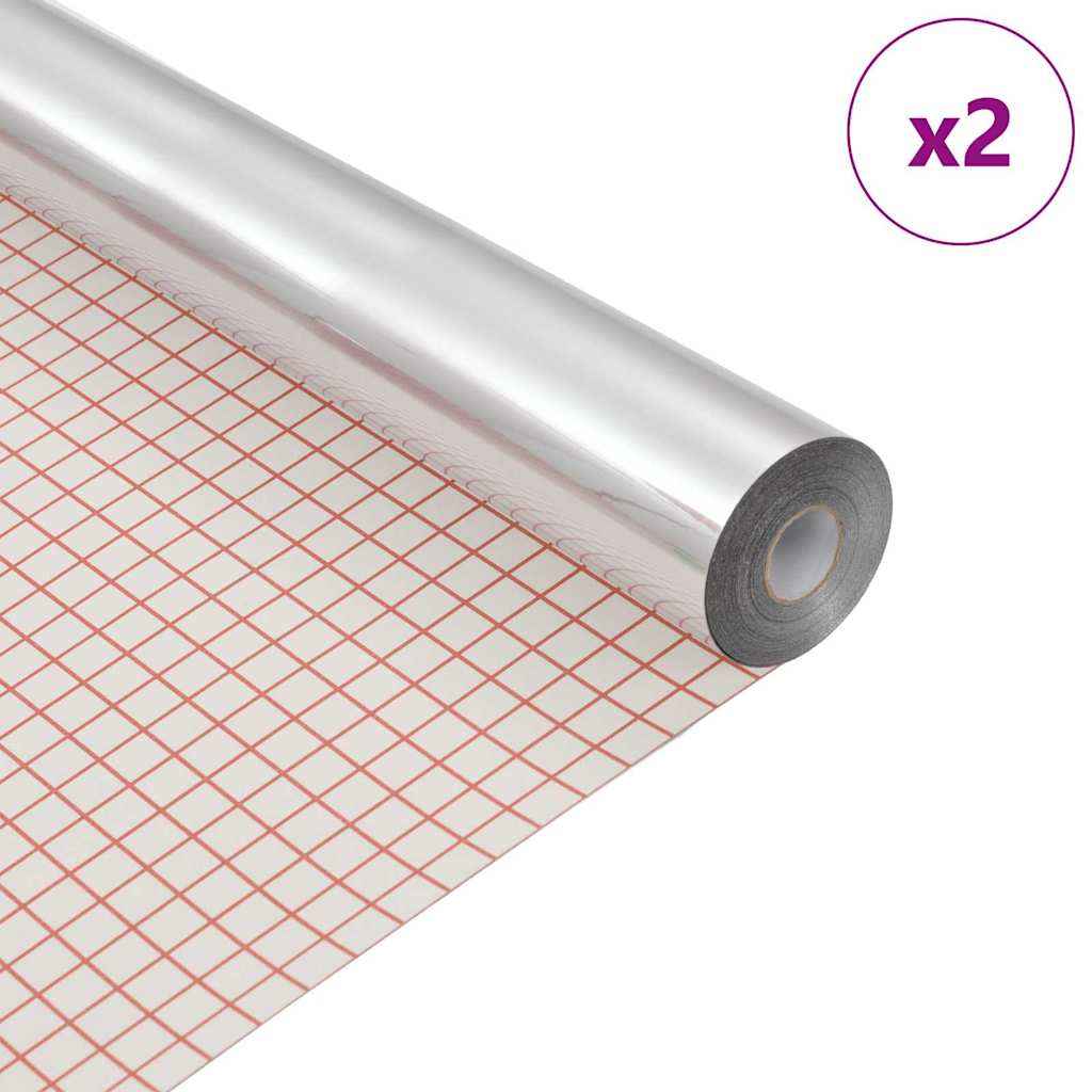 vidaXL Spiegelfolie 2 pcs Zilver PET