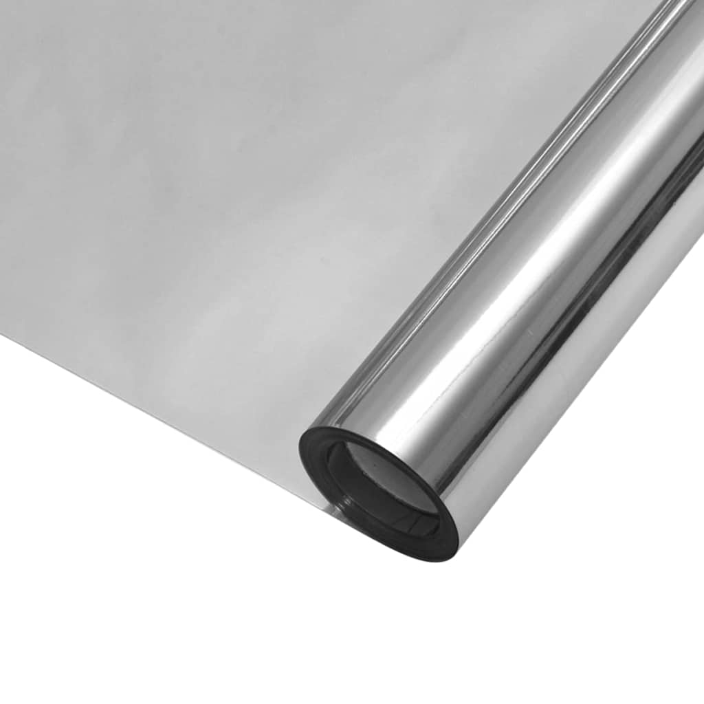 vidaXL Statisch Reflecterend Zonnevensterfolie Zilver 45 x 2000 cm PVC