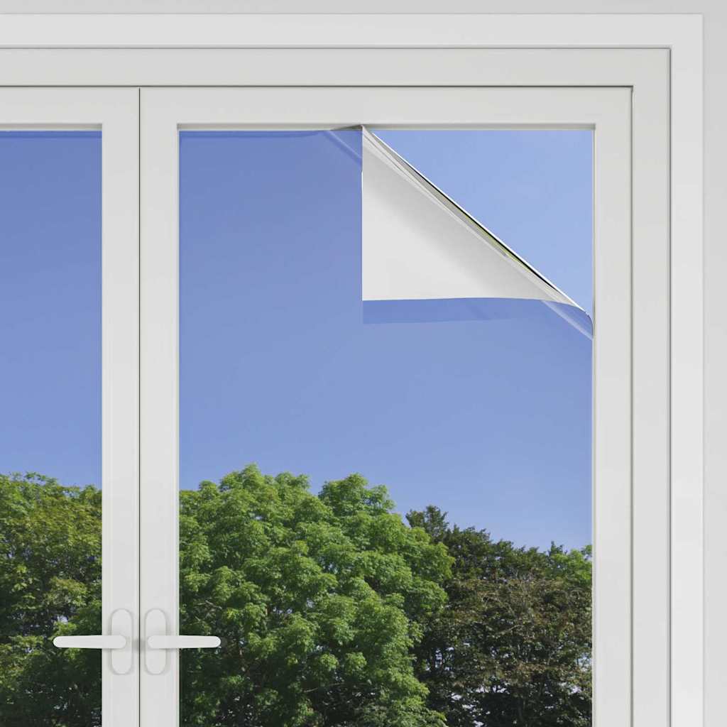vidaXL Statisch Reflecterend Zonnevensterfolie Zilver 45 x 2000 cm PVC