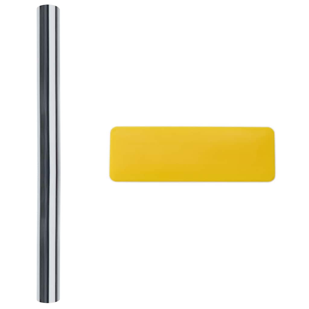 vidaXL Statisch Reflecterend Zonnevensterfolie Zilver 45 x 2000 cm PVC