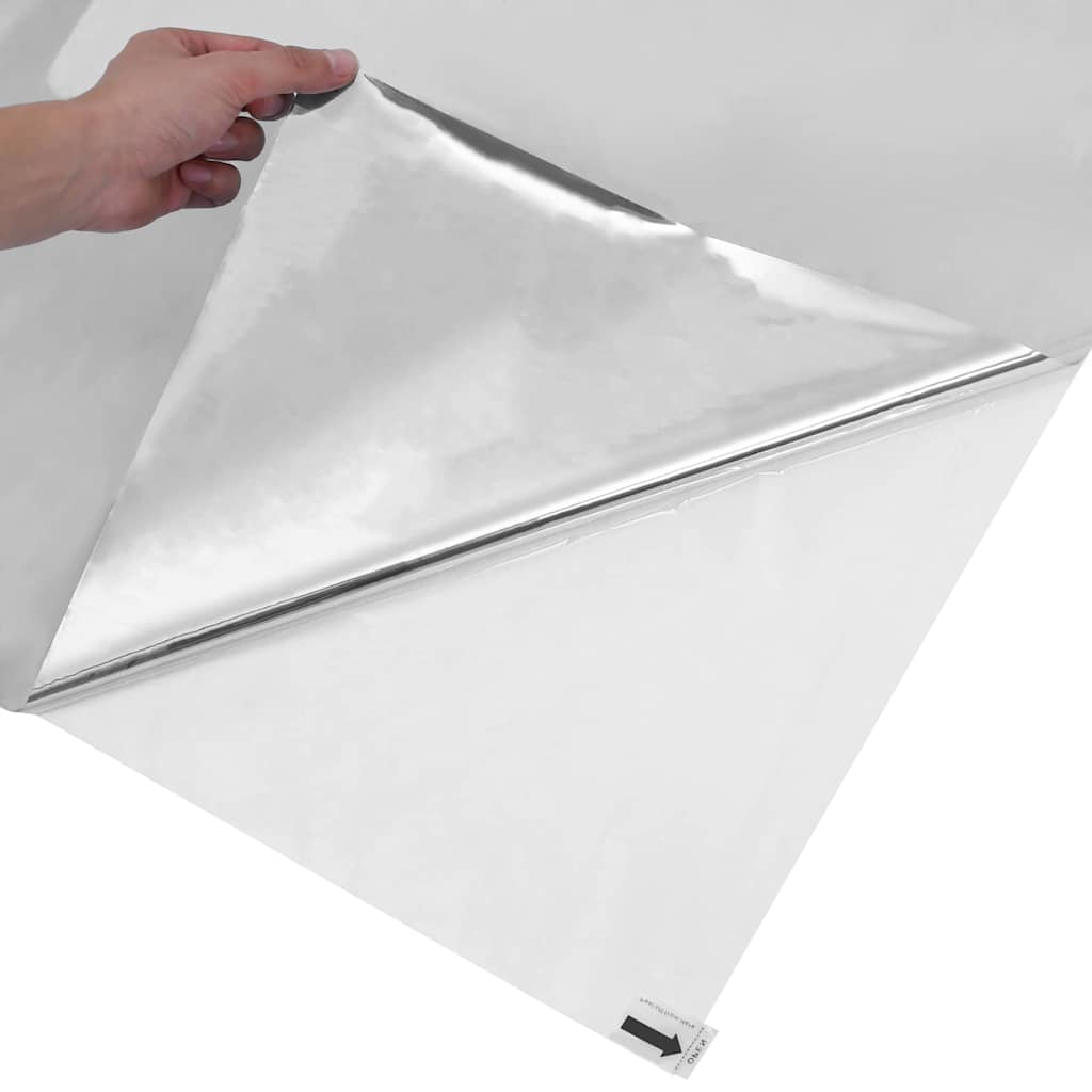 vidaXL Statisch Reflecterend Zonnevensterfolie Zilver 45 x 2000 cm PVC
