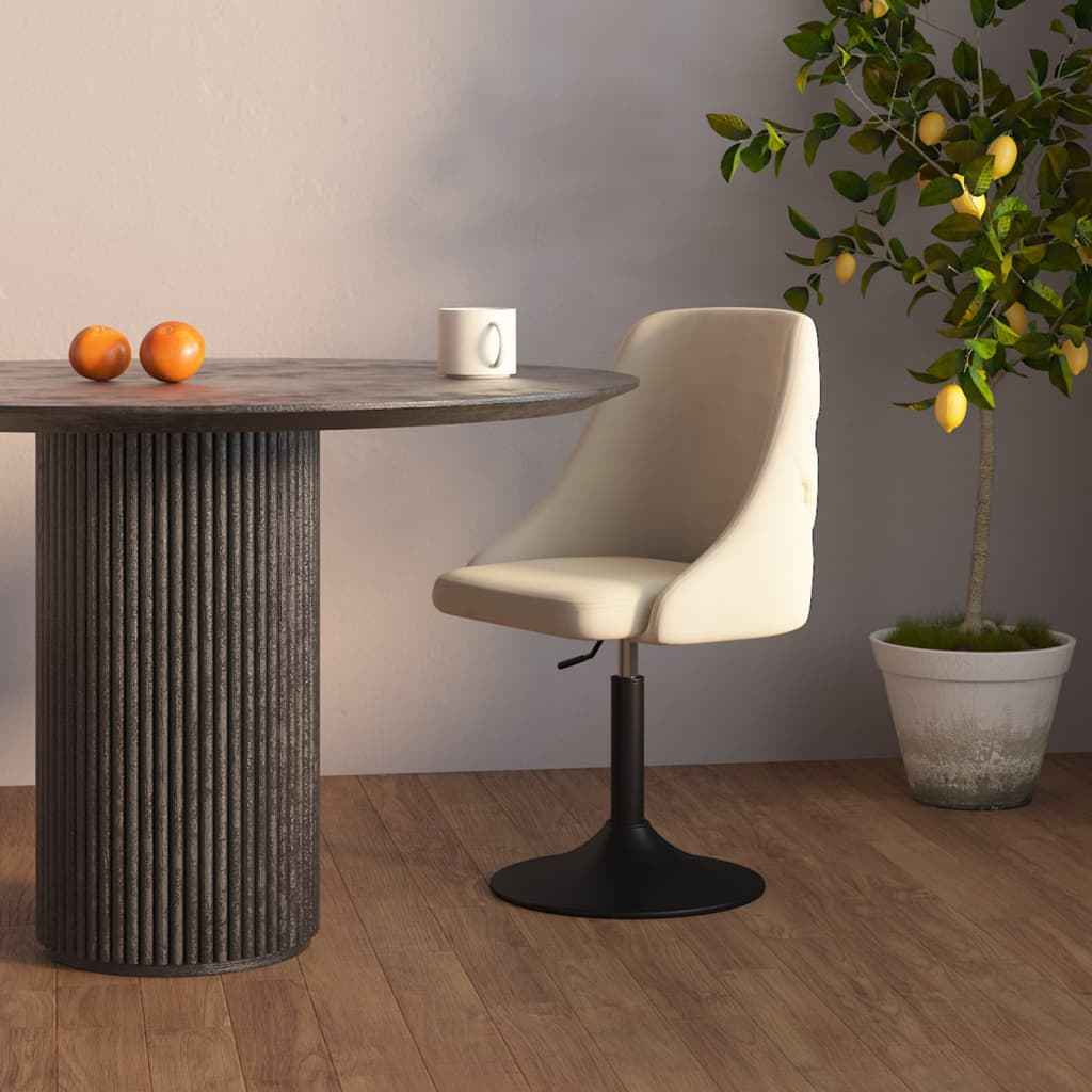 vidaXL Barkruk fluweel zwart