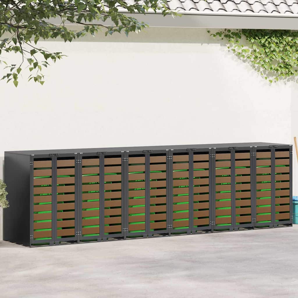 vidaXL Afvalcontaineropslag met gasliftdeksel voor 240L container