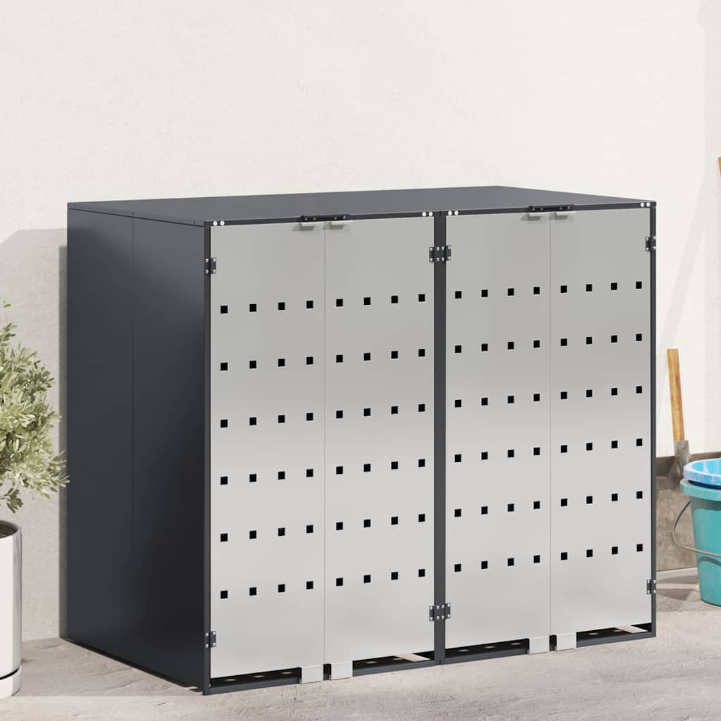 vidaXL Afvalcontaineropslag met gasliftdeksel voor 240L container
