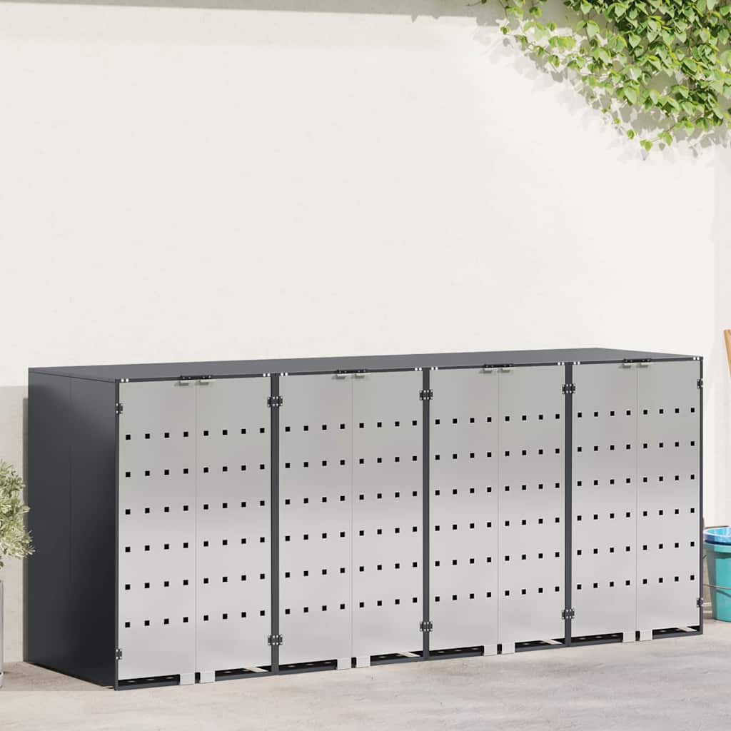 vidaXL Afvalcontaineropslag met gasliftdeksel voor 240L container
