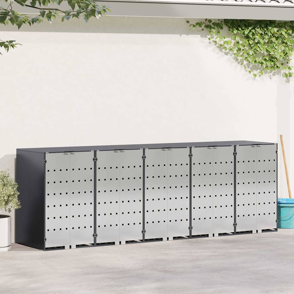 vidaXL Afvalcontaineropslag met gasliftdeksel voor 240L container