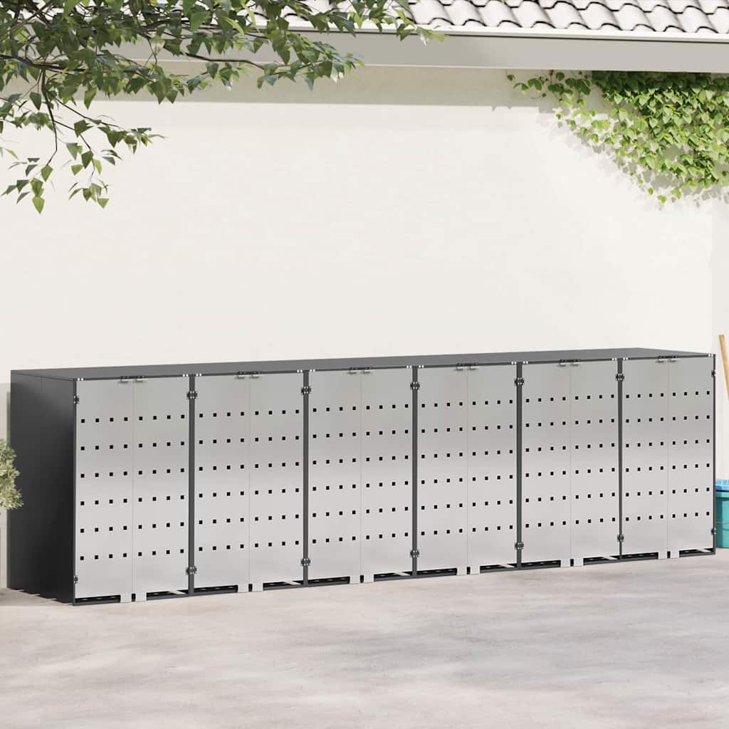 vidaXL Afvalcontaineropslag met gasliftdeksel voor 240L container