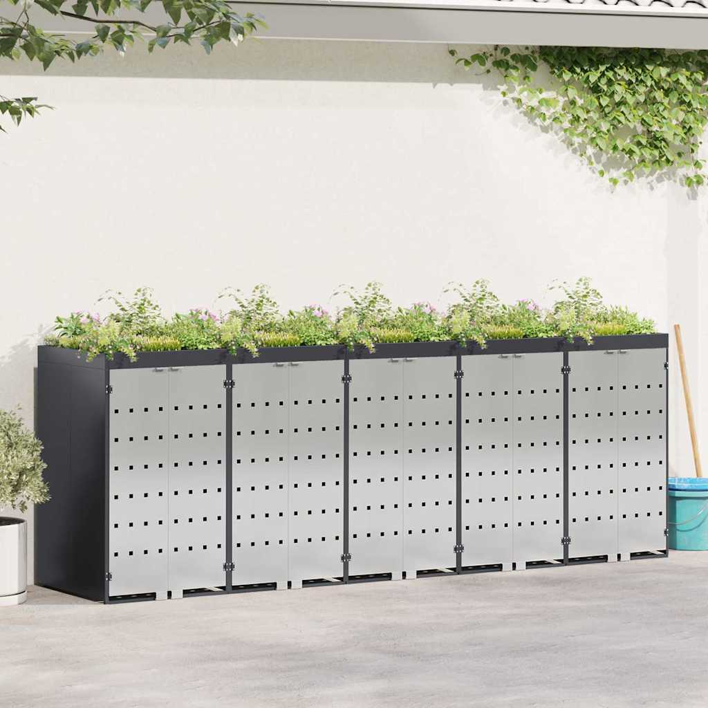 vidaXL Afvalcontaineropslag met gasliftdeksel voor 240L container