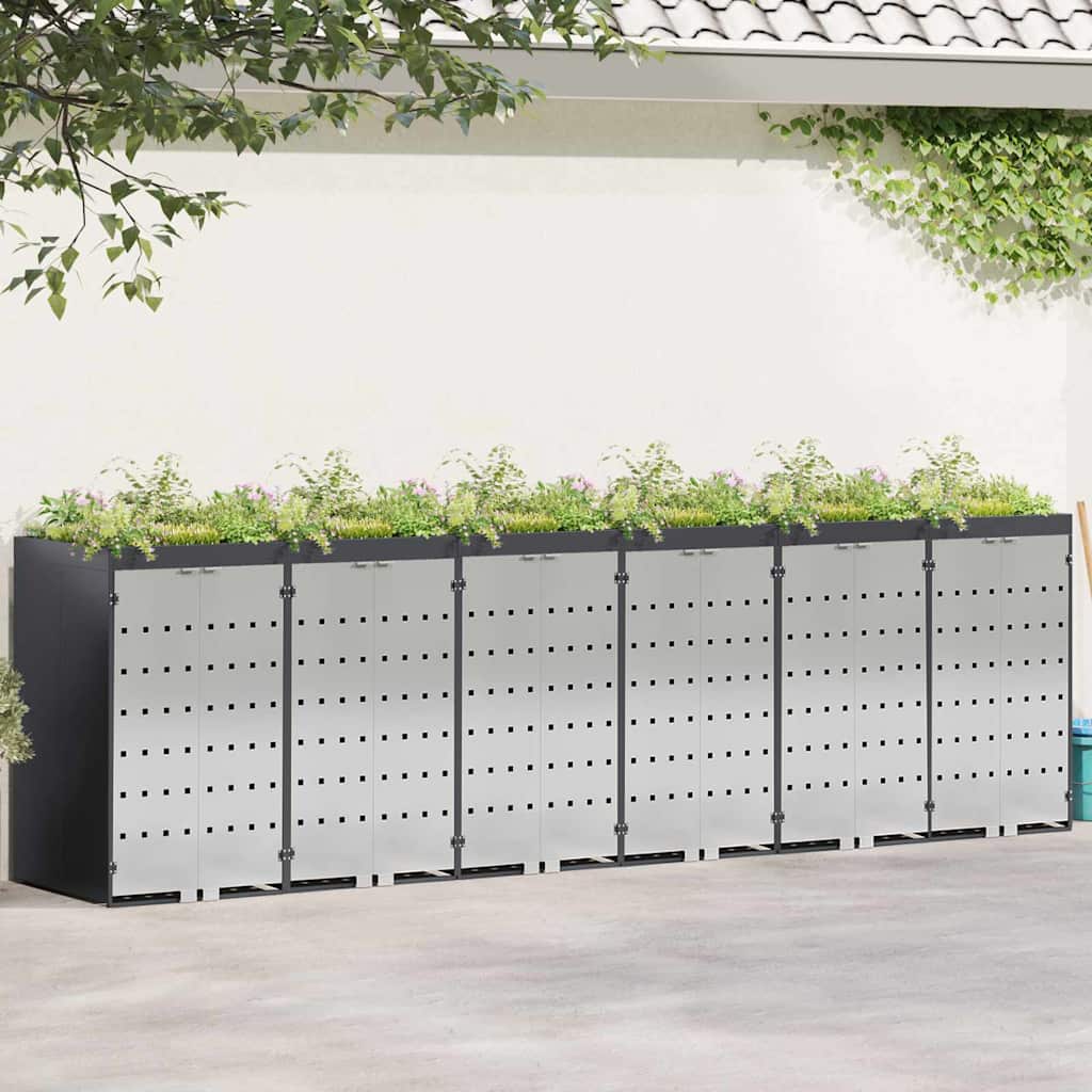 vidaXL Afvalcontaineropslag met gasliftdeksel voor 240L container
