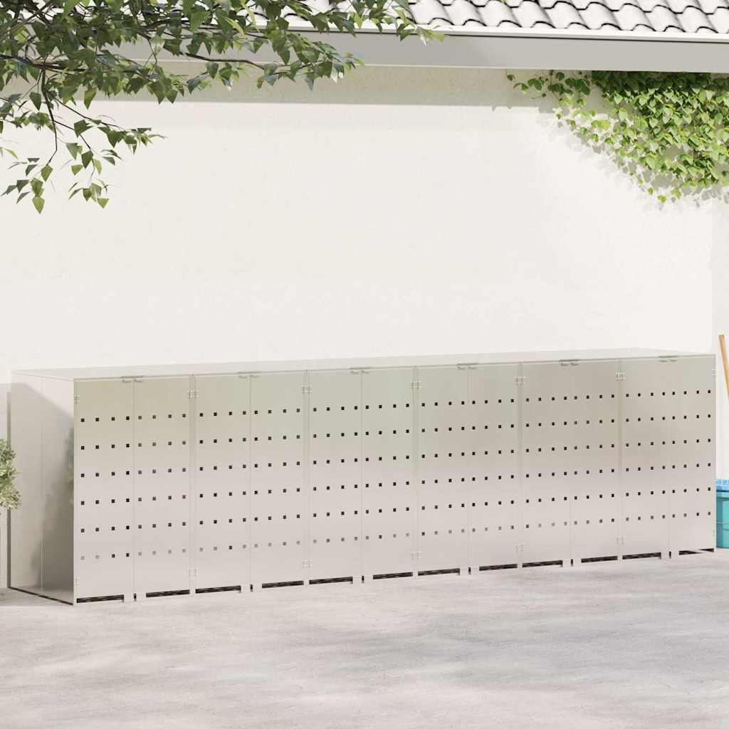 vidaXL Afvalcontaineropslag met gasliftdeksel voor 240L container