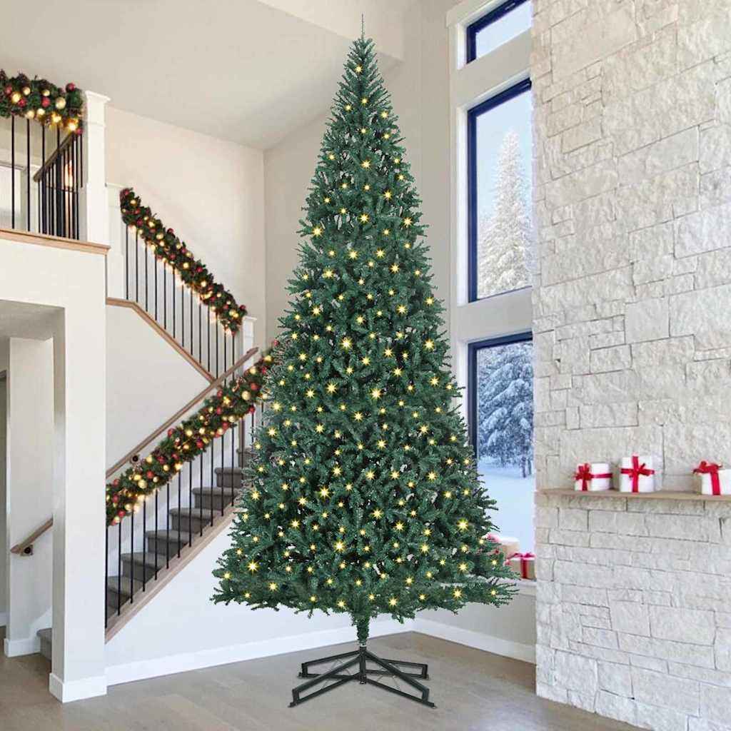 vidaXL Kunstkerstboom Groen 500 cm Extra groot 30 meter lang PVC