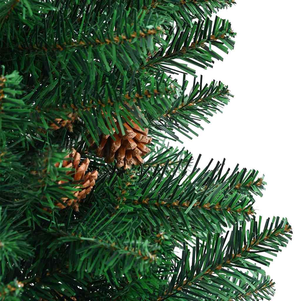 vidaXL Smalle kerstboom met 300 LED's Groen 210 cm PVC