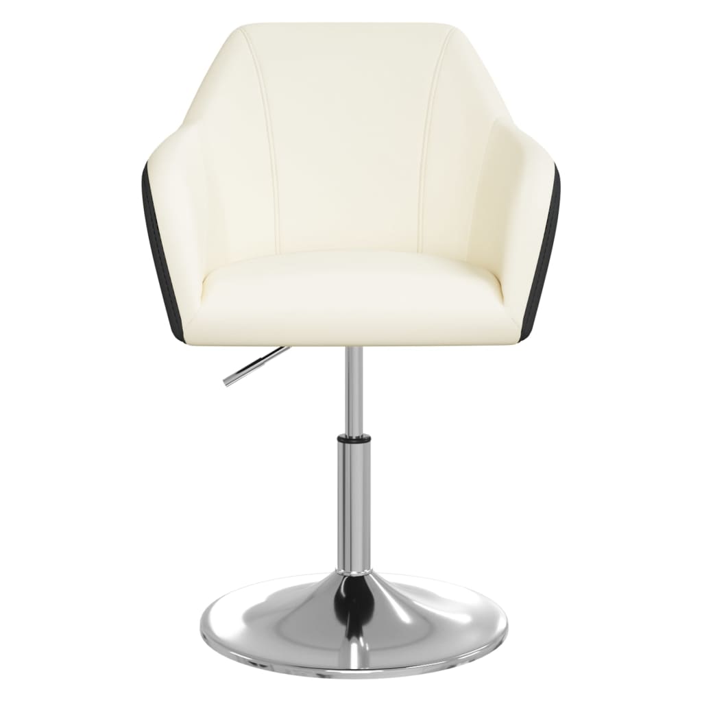 vidaXL Barkruk kunstleer wit en zwart