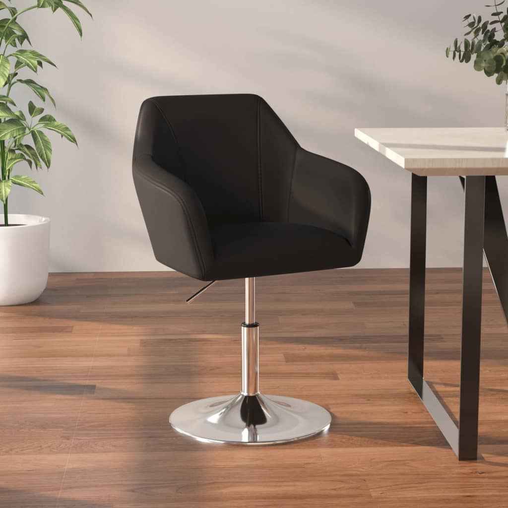 vidaXL Barkruk kunstleer wit en zwart