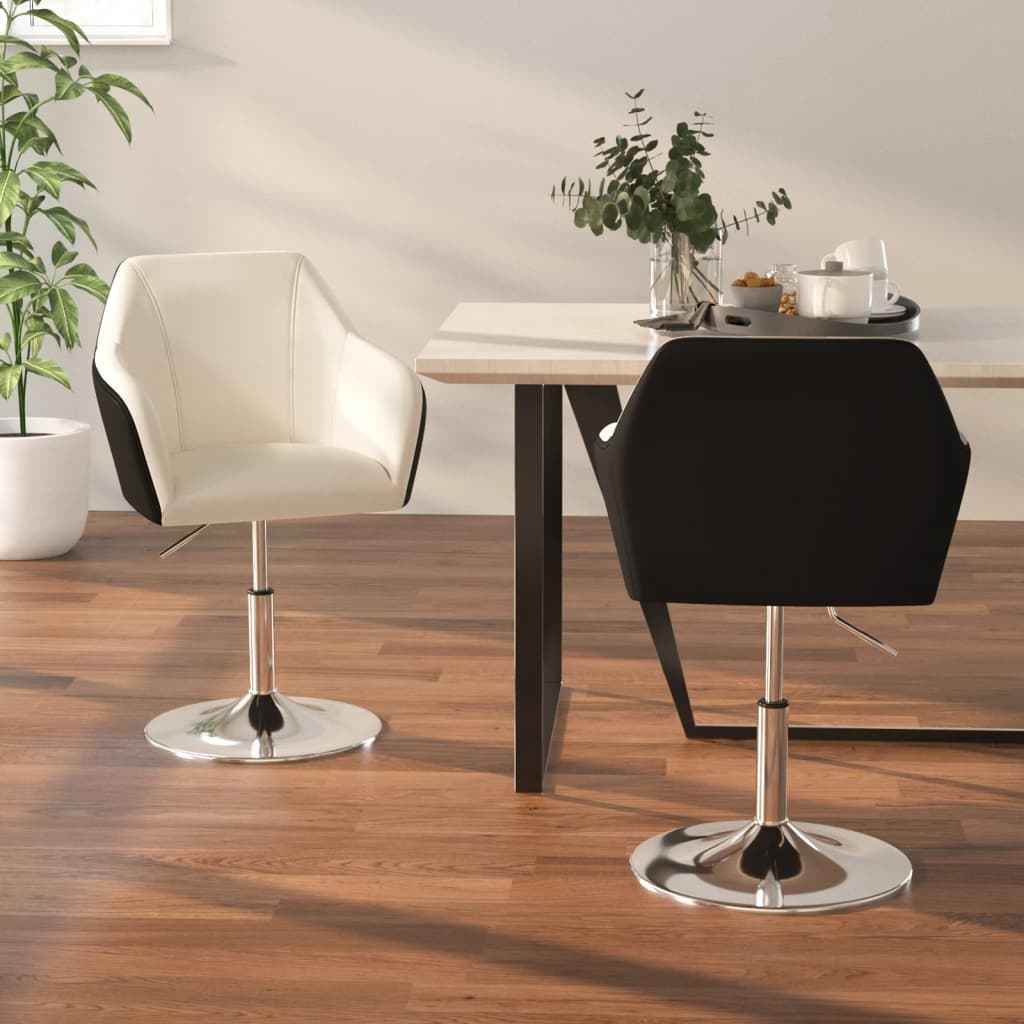 vidaXL Eetkamerstoelen 2 st kunstleer zwart
