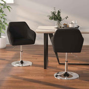 vidaXL Eetkamerstoelen 2 st kunstleer zwart