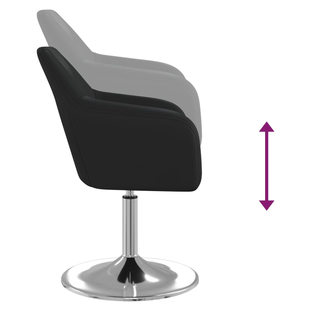 vidaXL Eetkamerstoelen 2 st kunstleer zwart