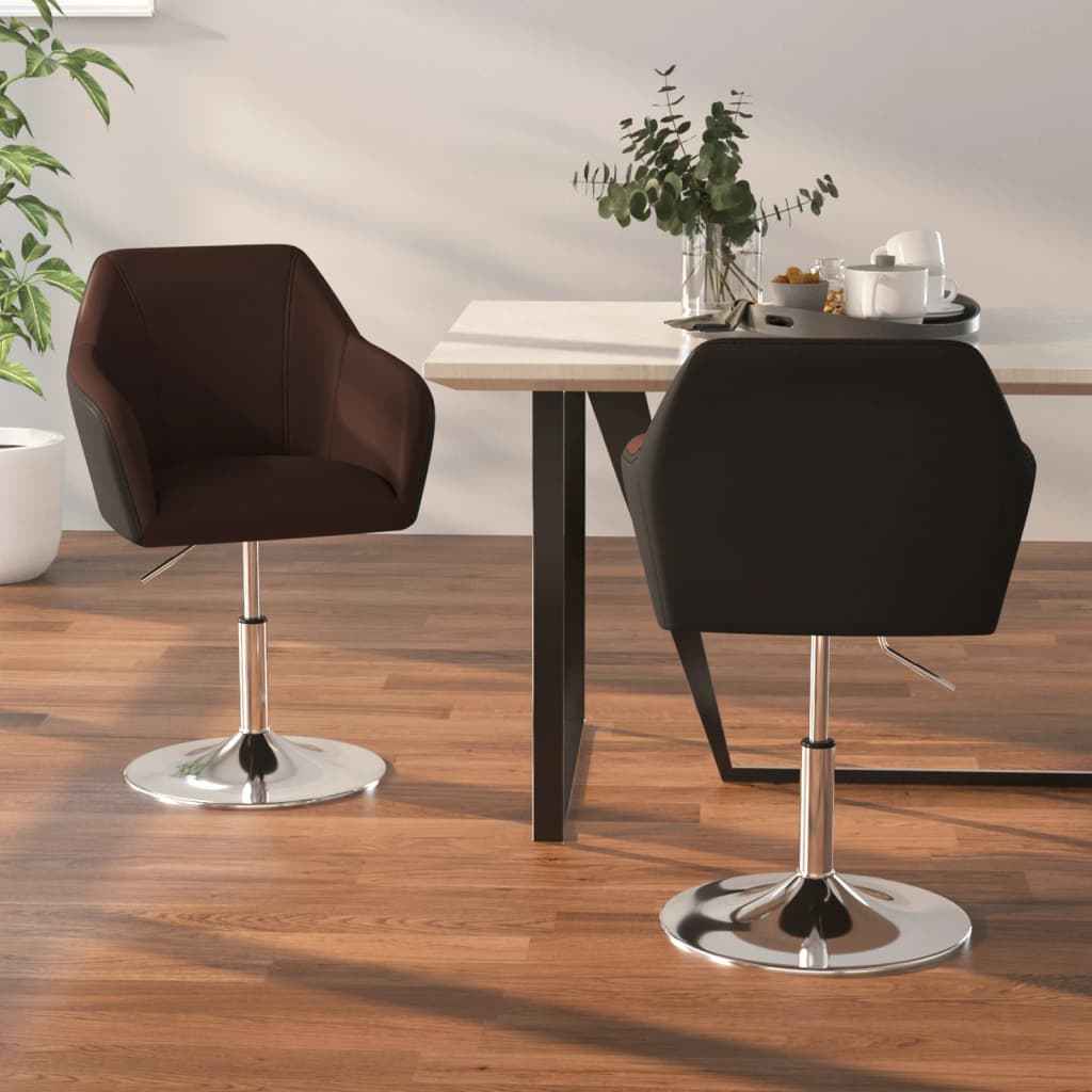 vidaXL Eetkamerstoelen 2 st kunstleer zwart