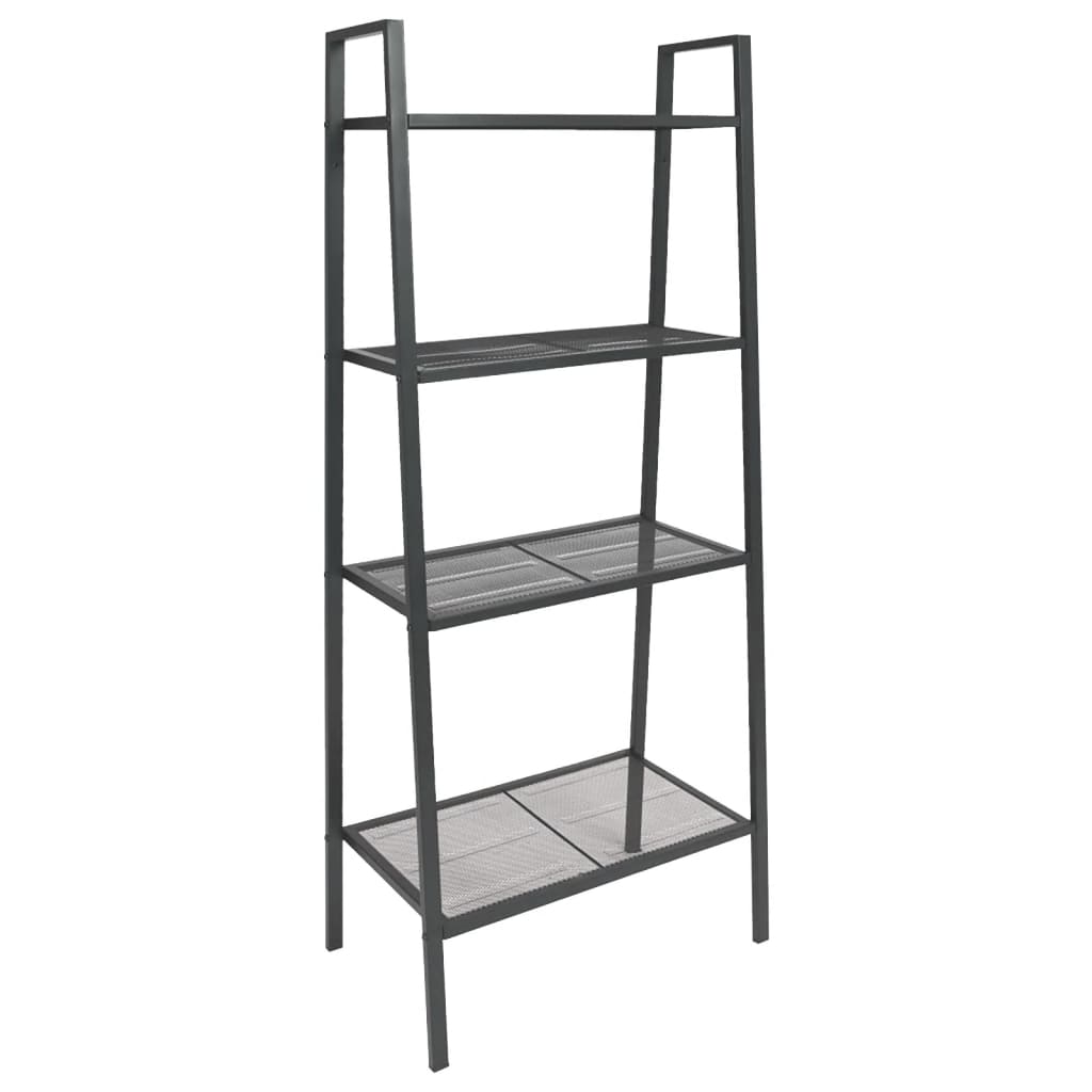 vidaXL Ladder boekenkast 4 schappen metaal zwart