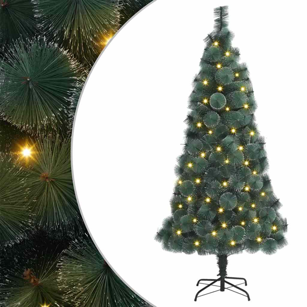 vidaXL Kunstmatige Kerstboom LED & Ballenset Groen 150 cm PET