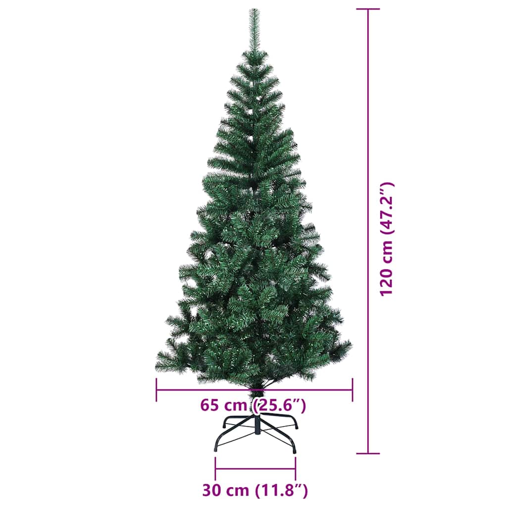 vidaXL Kunstkerstboom met decoratieve touwlichten Groen 240 cm PVC