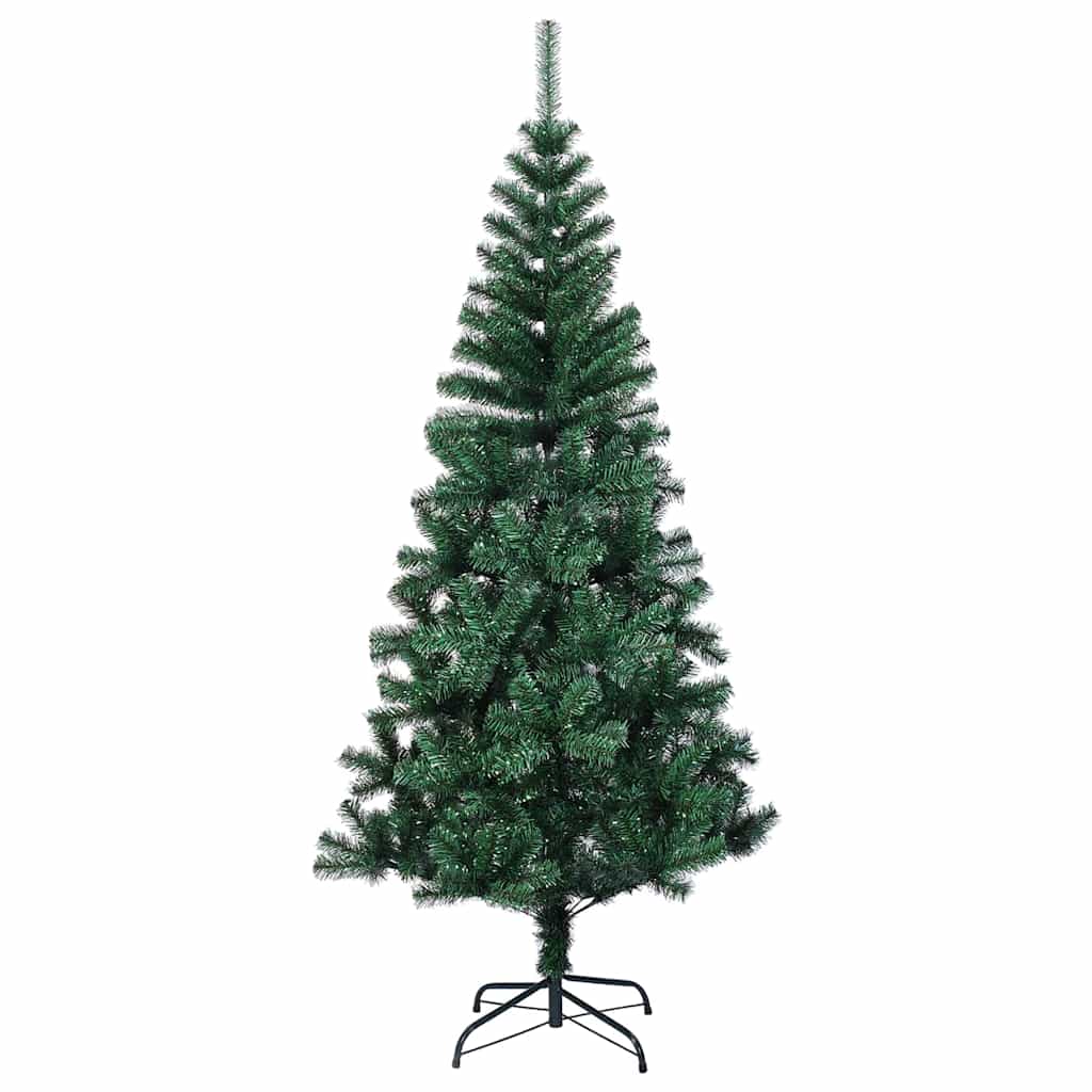 vidaXL Kunstkerstboom met decoratieve touwlichten Groen 240 cm PVC