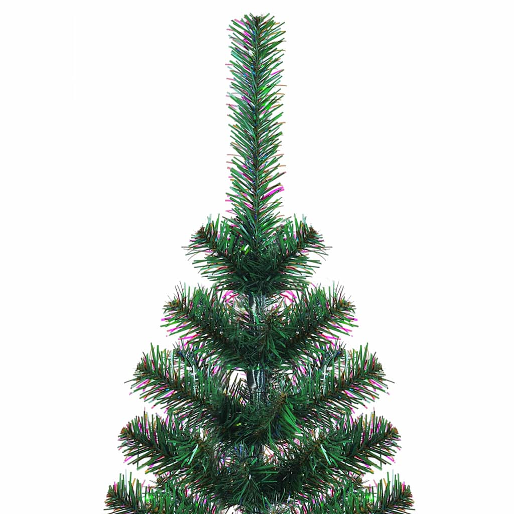 vidaXL Kunstkerstboom met decoratieve touwlichten Groen 240 cm PVC