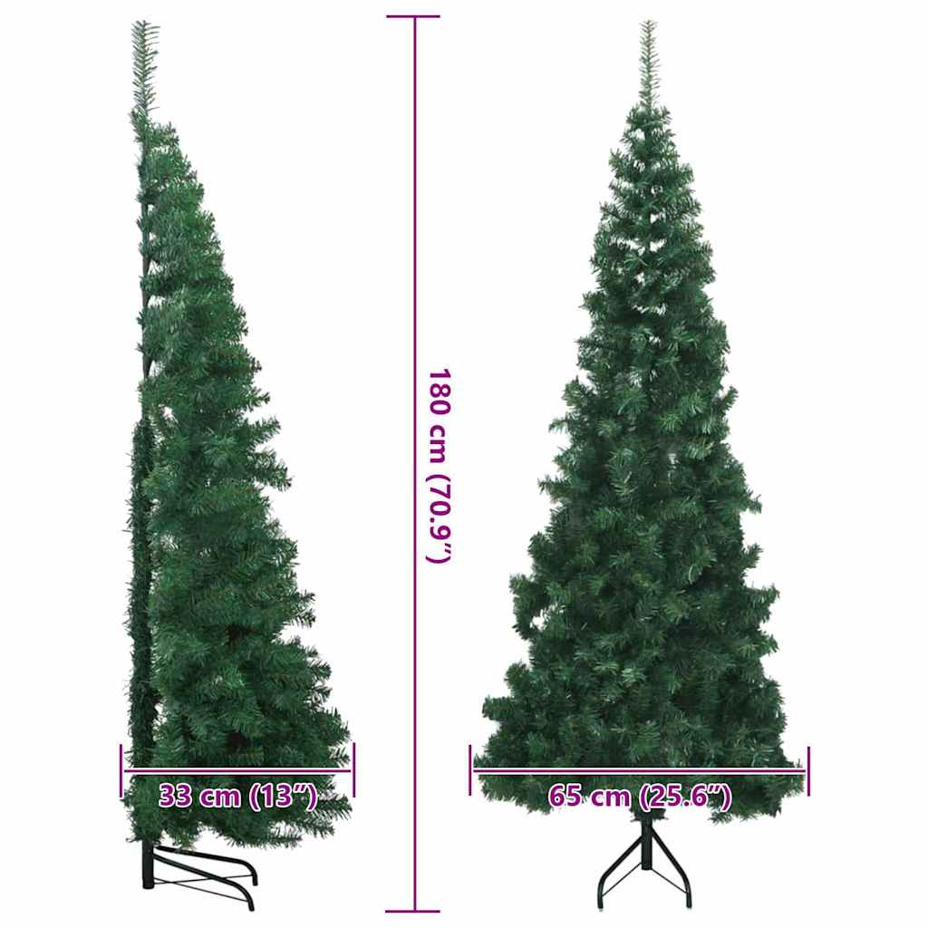 vidaXL Hoek Kunstkerstboom met 150 LED Groen 150 cm PVC en Metaal