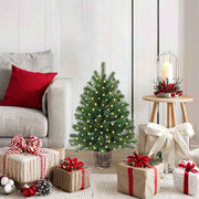 vidaXL Kunstkerstboom met 150 LED met standaard Groen 65 cm PE en PVC