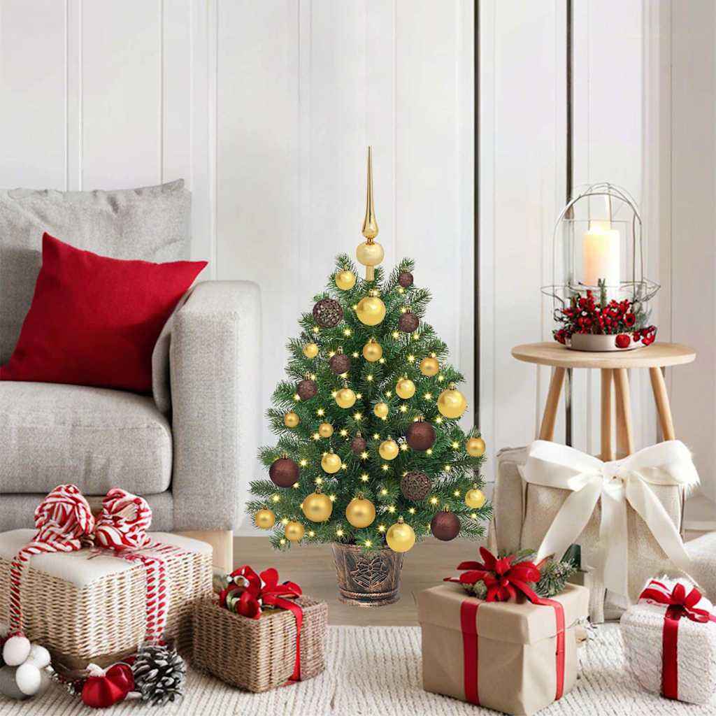 vidaXL Kunstkerstboom met 150 LED met standaard Groen 65 cm PE en PVC