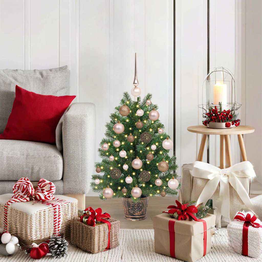 vidaXL Kunstkerstboom met 150 LED met standaard Groen 65 cm PE en PVC