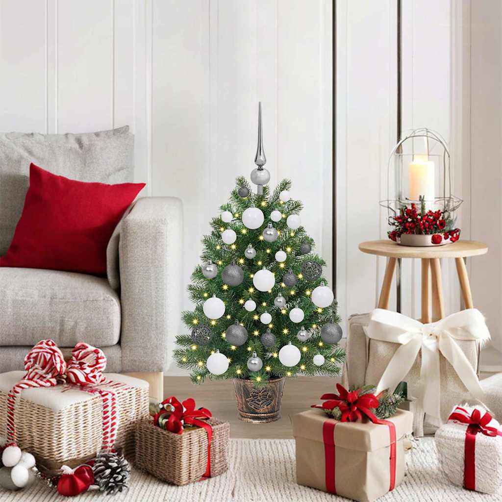 vidaXL Kunstkerstboom met 150 LED met standaard Groen 65 cm PE en PVC