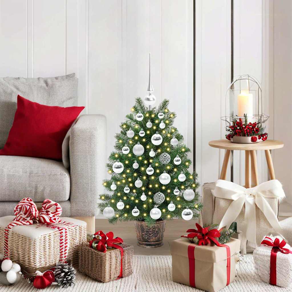 vidaXL Kunstkerstboom met 150 LED met standaard Groen 65 cm PE en PVC