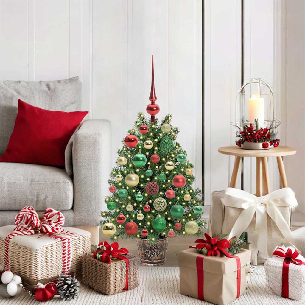 vidaXL Kunstkerstboom met 150 LED met standaard Groen 65 cm PE en PVC