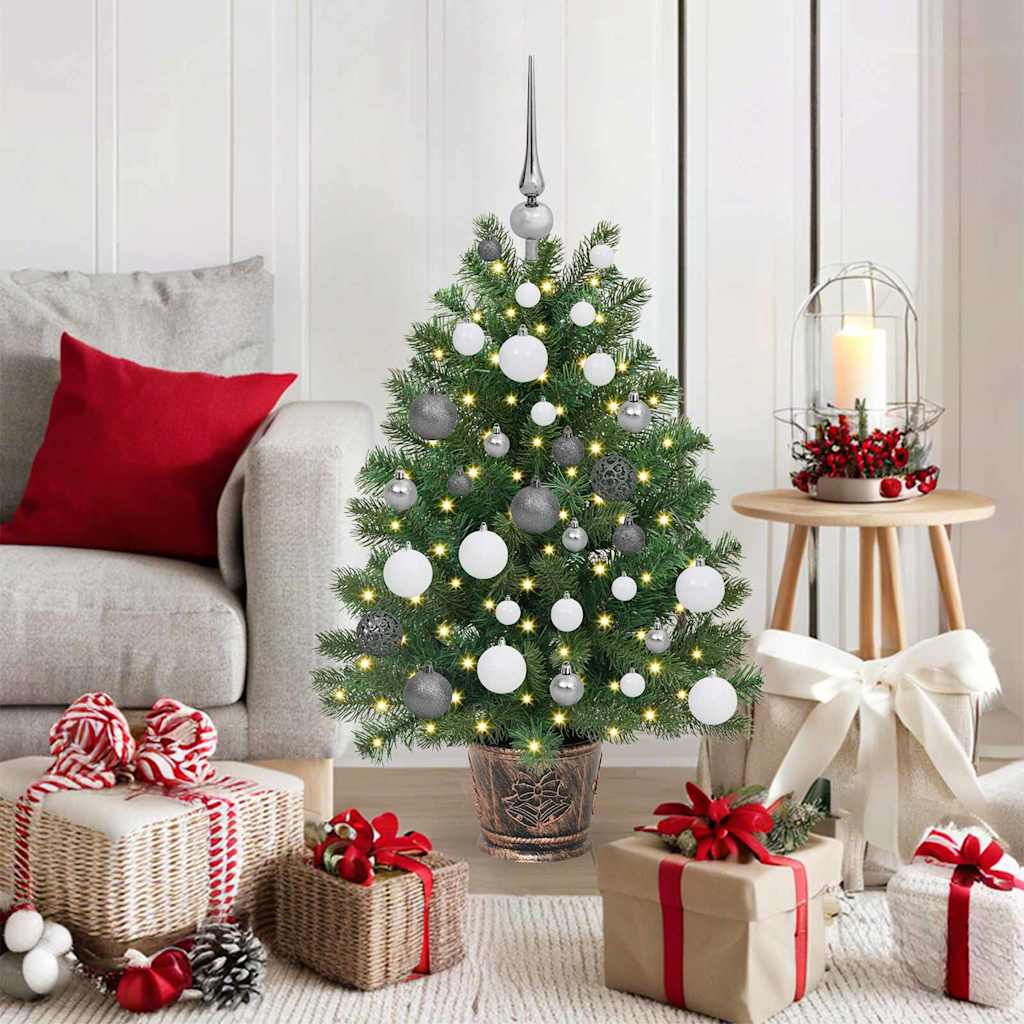 vidaXL Kunstkerstboom met 150 LED met standaard Groen 65 cm PE en PVC