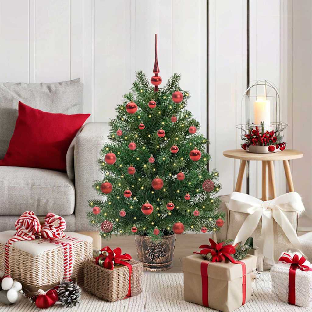 vidaXL Kunstkerstboom met 150 LED met standaard Groen 65 cm PE en PVC