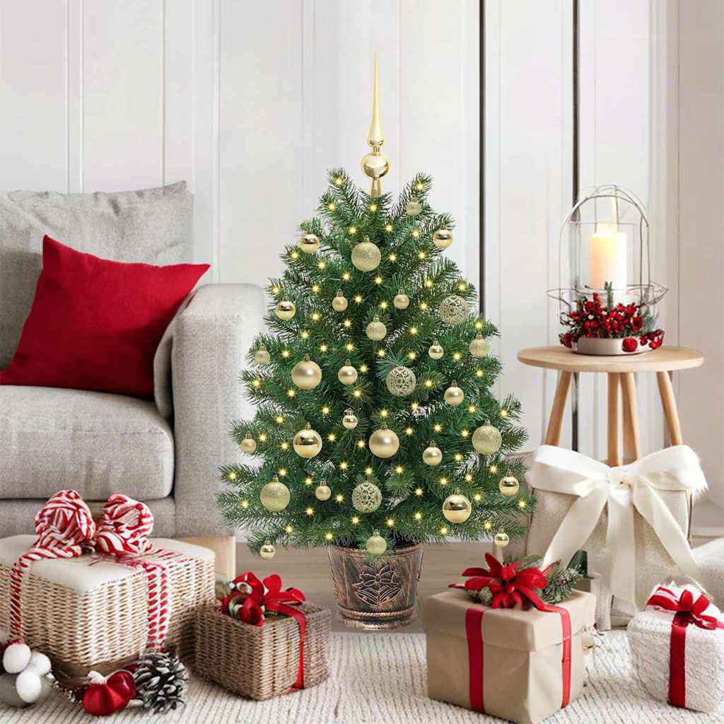 vidaXL Kunstkerstboom met 150 LED met standaard Groen 65 cm PE en PVC