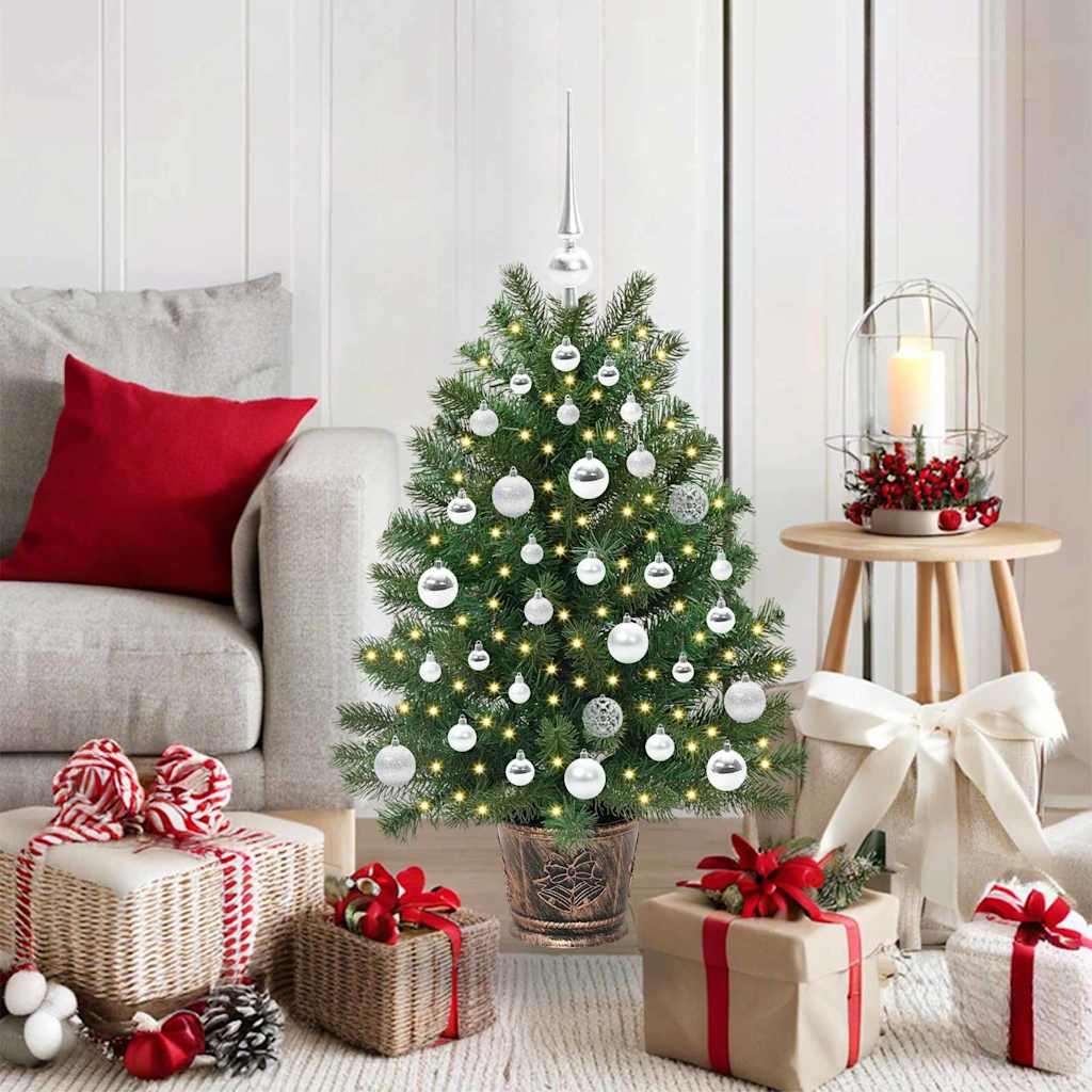 vidaXL Kunstkerstboom met 150 LED met standaard Groen 65 cm PE en PVC