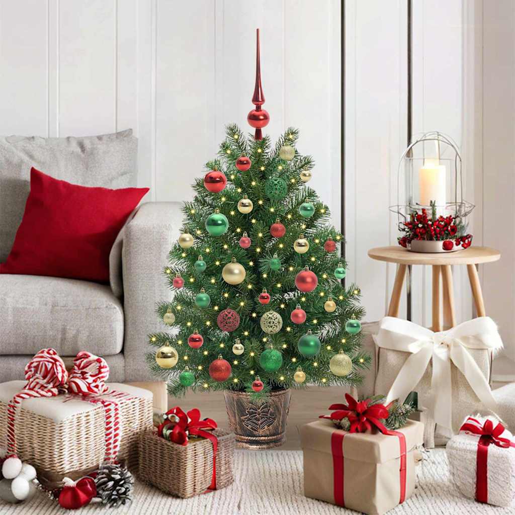 vidaXL Kunstkerstboom met 150 LED met standaard Groen 65 cm PE en PVC