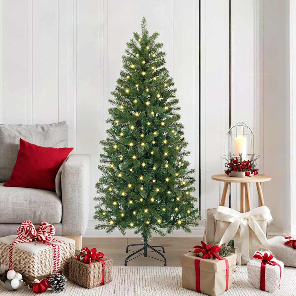 vidaXL Kunstkerstboom met 150 LED met standaard Groen 65 cm PE en PVC