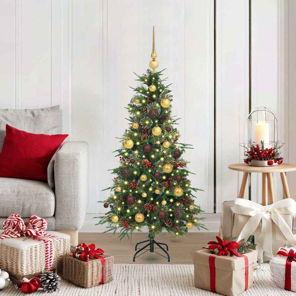 vidaXL Kunstmatige Inklapbare Kerstboom Groen 120 cm PE en PVC