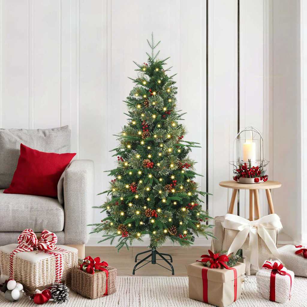 vidaXL Kunstmatige Inklapbare Kerstboom Groen 120 cm PE en PVC