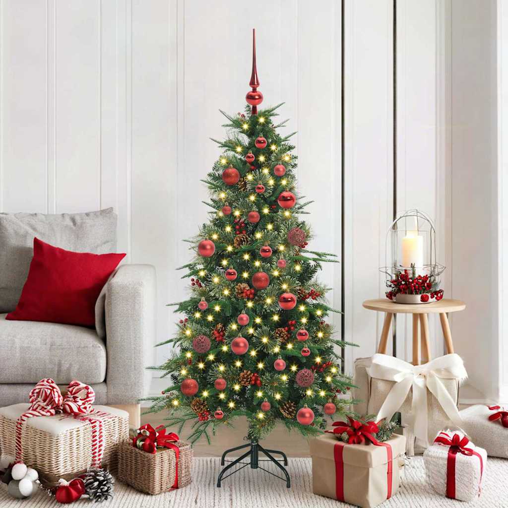 vidaXL Kunstmatige Inklapbare Kerstboom Groen 120 cm PE en PVC