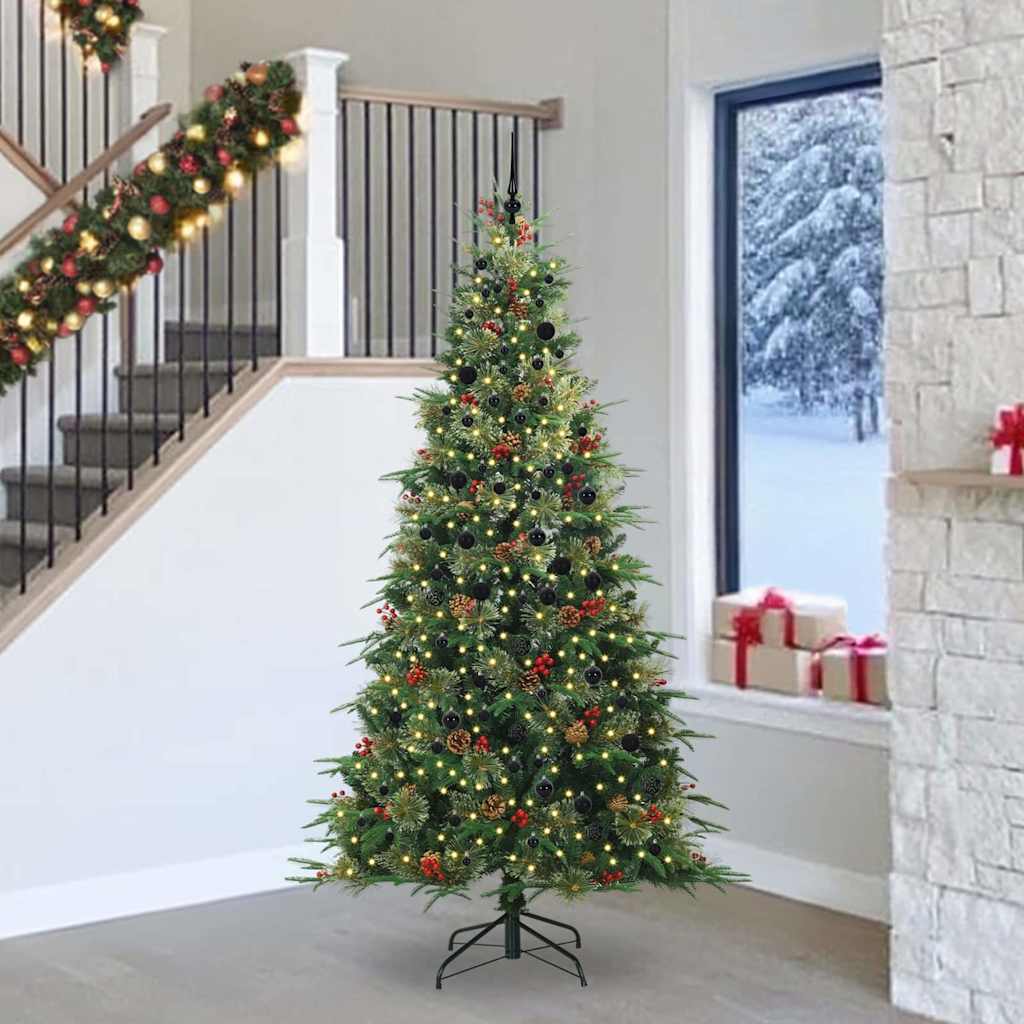 vidaXL Kunstmatige Inklapbare Kerstboom Groen 120 cm PE en PVC