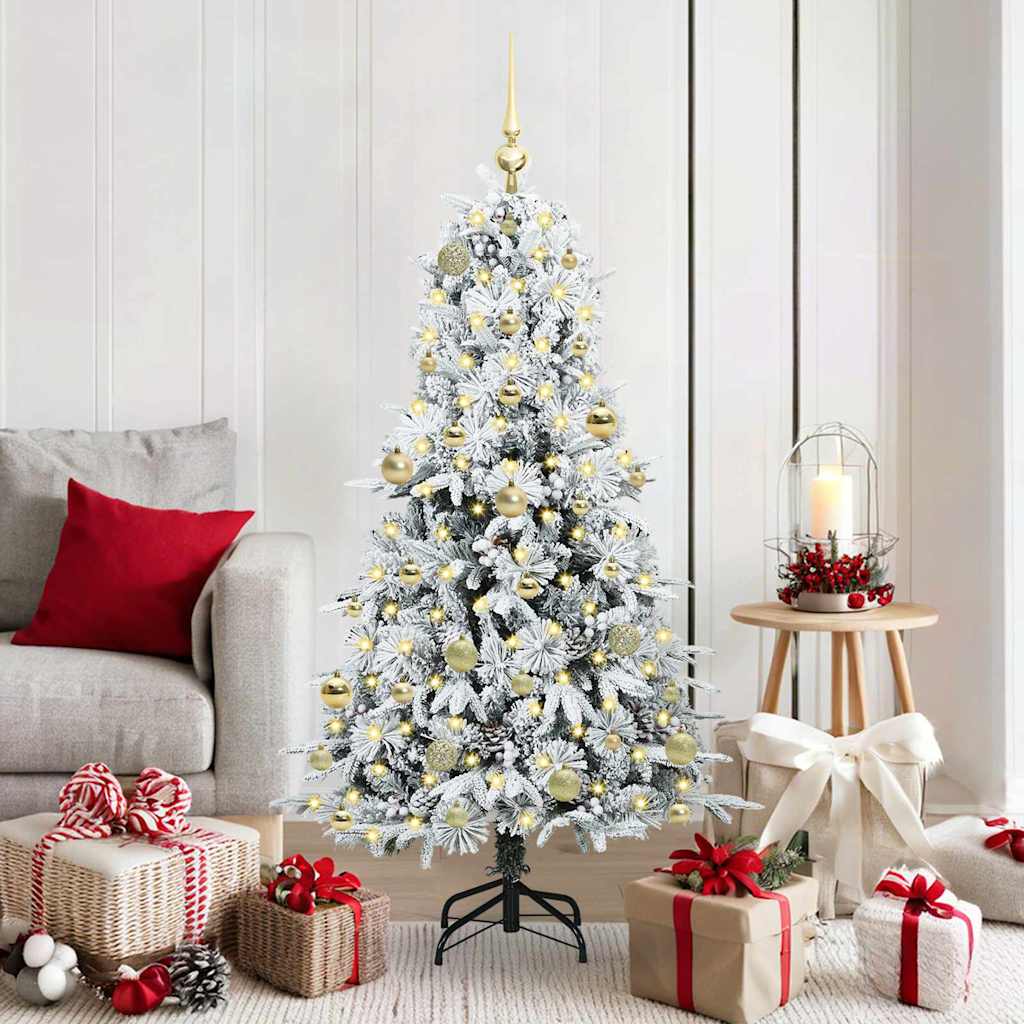 vidaXL Kunstmatige Inklapbare Kerstboom Groen 120 cm PE en PVC